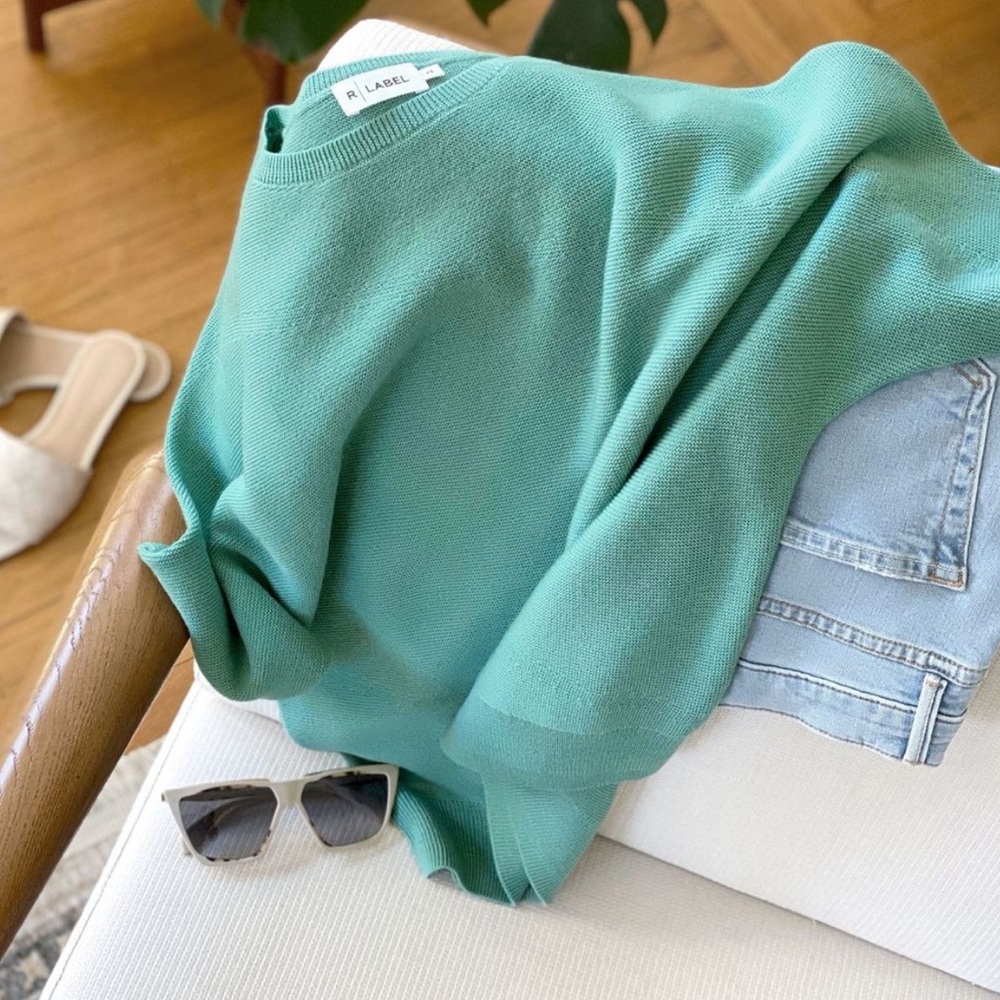 The Reset (R | Label) Essential Pullover in Seaglass | Size XS